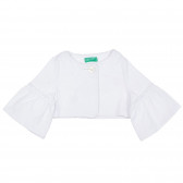 Късо сако с разкроени ръкави, бяло Benetton 314841 