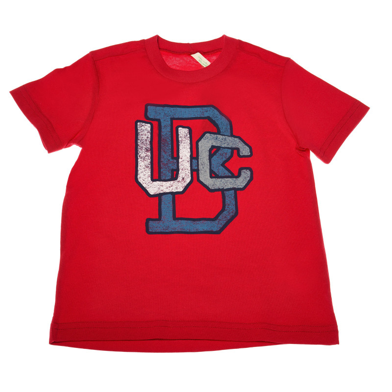 Тениска  с графичен принт UCB, червена  31486