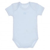 Памучен комплект от два броя бодита с къс ръкав за бебе, бяло и синьо Chicco 315120 6