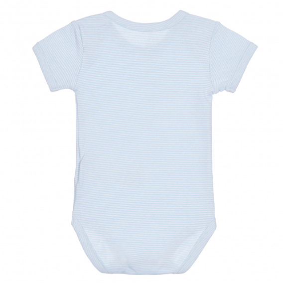Памучен комплект от два броя бодита с къс ръкав за бебе, бяло и синьо Chicco 315121 7