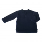 Блуза синя с дълъг ръкав и апликация на катерица за бебе - унисекс Benetton 31534 2
