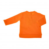 Блуза с дълъг ръкав и апликация оранжева Benetton 31536 2