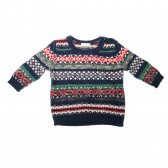 Пуловер унисекс на многоцветно райе Benetton 31599 