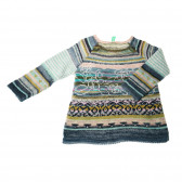 Пуловер с цветна фигурална плетка за момиче Benetton 31604 2