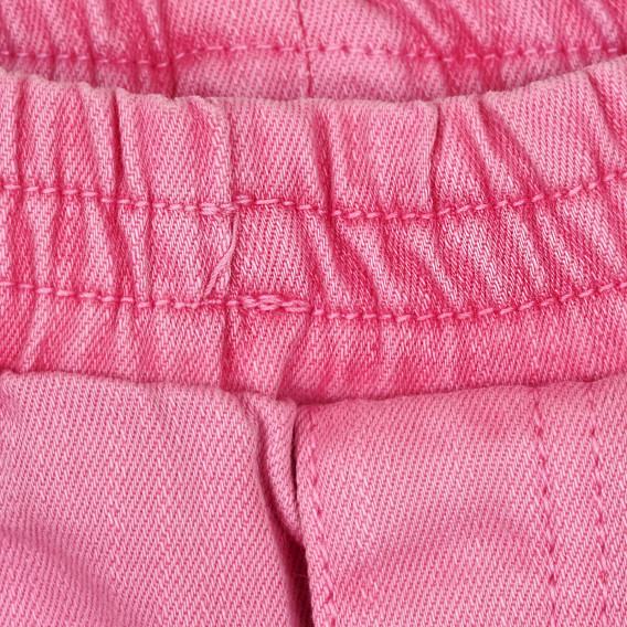 Дънков карго панталон с блестящи акценти за бебе, розов Guess 316270 2