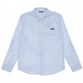 Риза с дълъг ръкав в бяло и синьо райе Guess 316597 