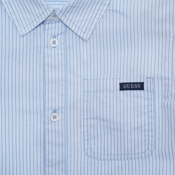 Риза с дълъг ръкав в бяло и синьо райе Guess 316599 3