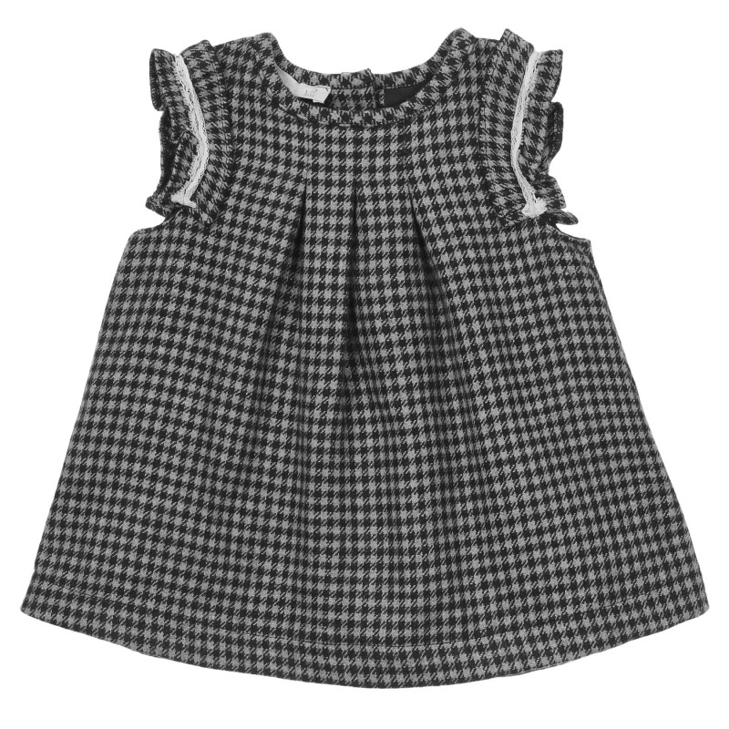 Карирана вълнена рокля за бебе  316960