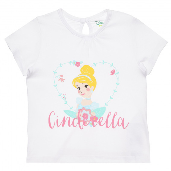 Комплект от тениска и клин с щампа на Пепеляшка за бебе, многоцветен ZY 317424 