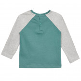 Блуза с щампа на мечка за бебе, зелена ZY 317815 4