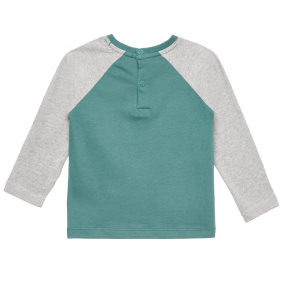 Блуза с щампа на мечка за бебе, зелена ZY 317819 8