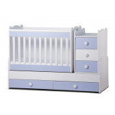 Бебешко креватче, Лейди - трансформиращо, синьо Dizain Baby 31784 