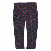 Памучен клин с принт на червени звезди, тъмносин ZY 317854 