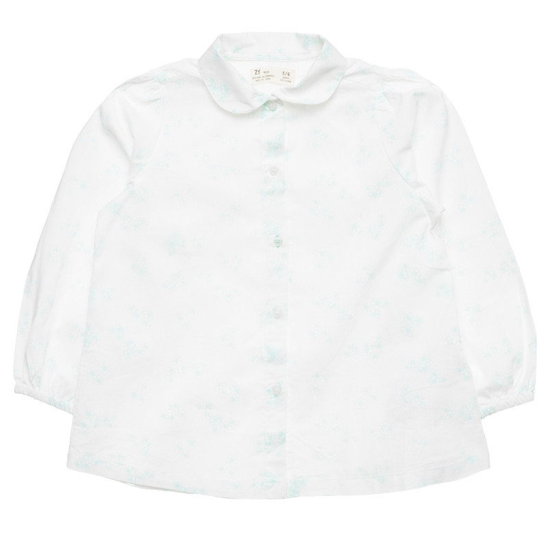 Риза с флорален принт, бяла  317973