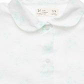 Риза с флорален принт, бяла ZY 317974 2
