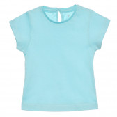 Памучна тениска за бебе, светлосиня ZY 318285 