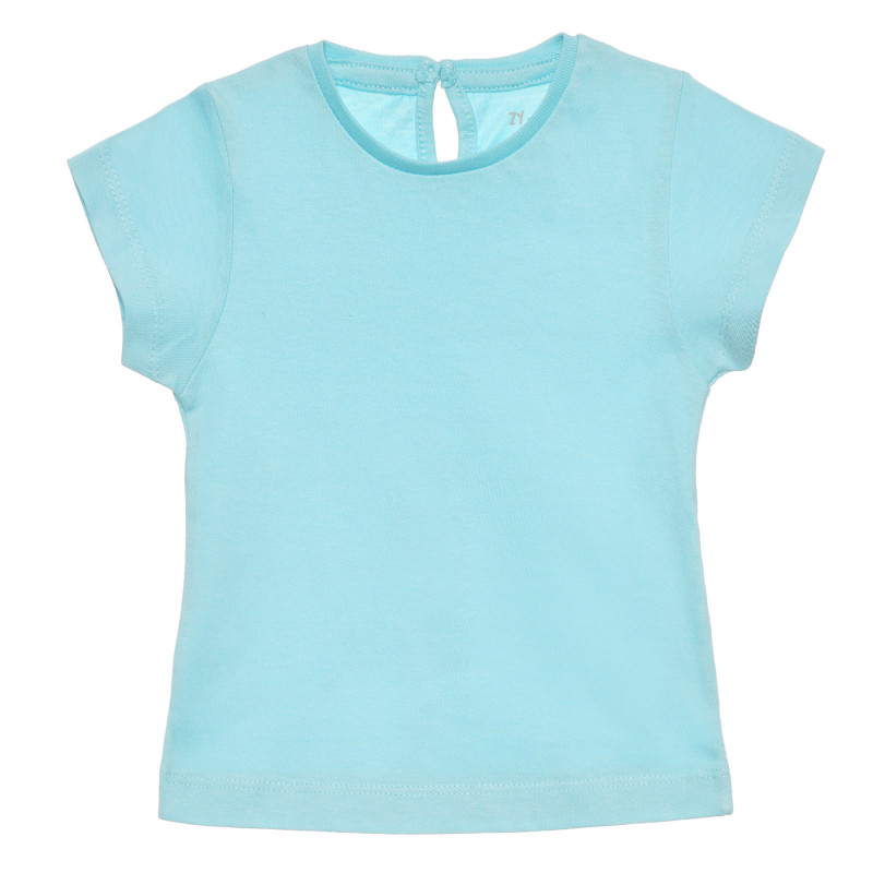 Памучна тениска за бебе, светлосиня  318285