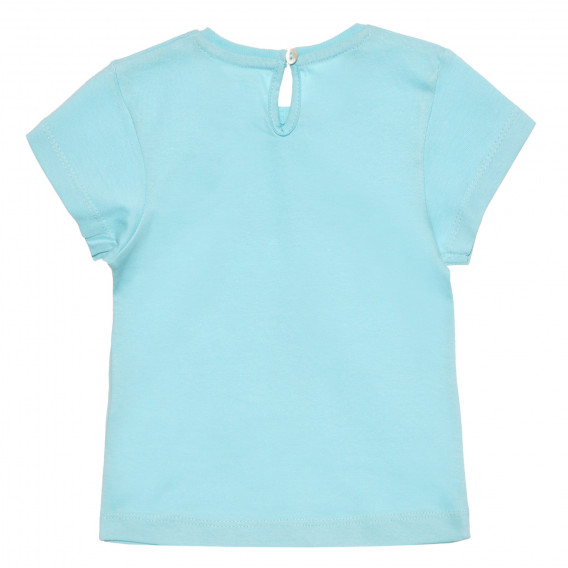 Памучна тениска за бебе, светлосиня ZY 318288 4