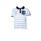 Памучна поло-тениска с къс ръкав и апликация  за момче BLUE SEVEN 31837 