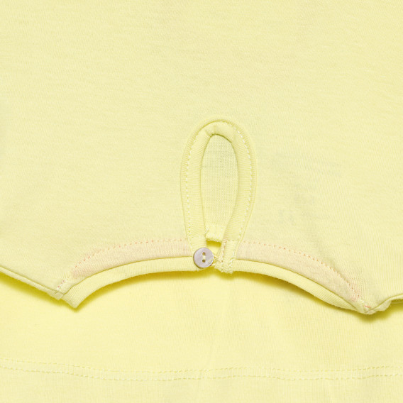 Памучна тениска с щампа на момиче за бебе, жълта ZY 318409 3