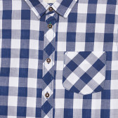 Риза с къс ръкав в бяло и синьо райе ZY 318522 4