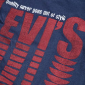 Памучна тениска с стилна щампа-надпис за момче LEVIS 31861 3