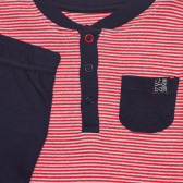 Памучен комплект от раирана блуза и ританки за бебе, многоцветен ZY 318614 3