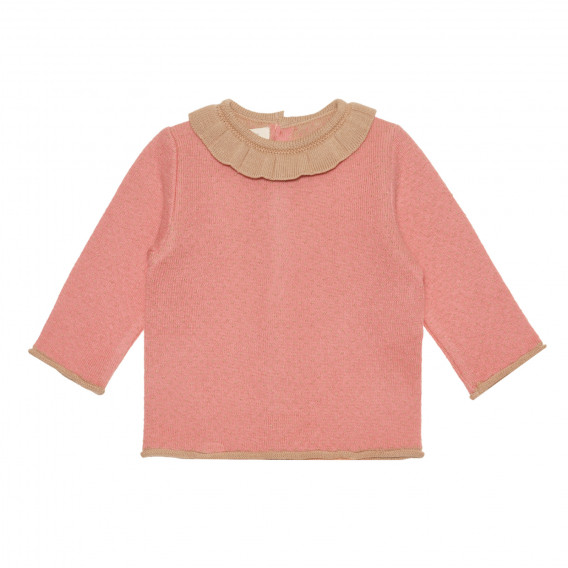 Комплект от блуза и панталон в розово и кафяво за бебе момиче ZY 318878 2