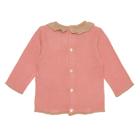 Комплект от блуза и панталон в розово и кафяво за бебе момиче ZY 318881 5
