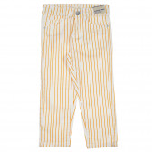 Раиран панталон в жълто и беж за бебе ZY 318927 
