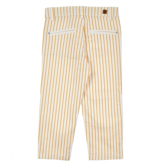 Раиран панталон в жълто и беж за бебе ZY 318930 4