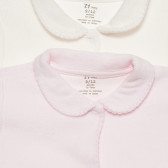 Комплект от два гащеризона в бяло и розово за бебе ZY 318941 3