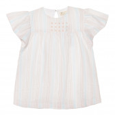 Раирана блуза с къс ръкав за бебе, многоцветна ZY 319133 