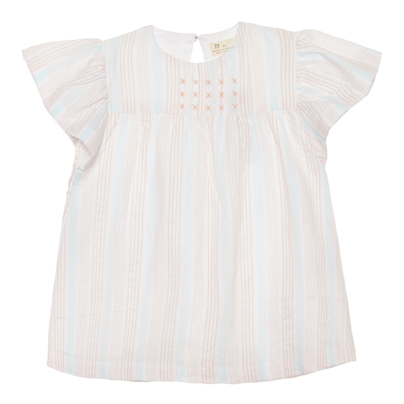 Раирана блуза с къс ръкав за бебе, многоцветна  319133