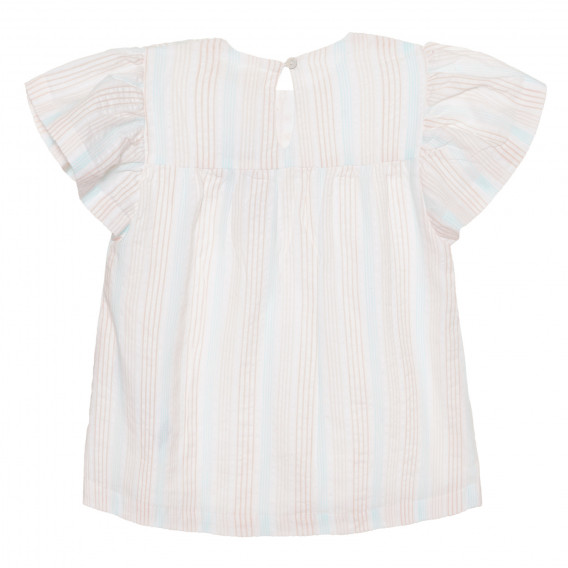 Раирана блуза с къс ръкав за бебе, многоцветна ZY 319136 4