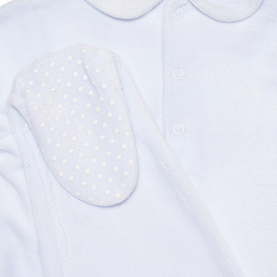 Комплект с блуза с апликация облаче и ританки за бебе, светлосин ZY 319178 2