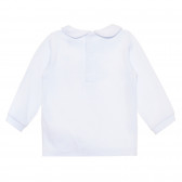 Комплект с блуза с апликация облаче и ританки за бебе, светлосин ZY 319179 3
