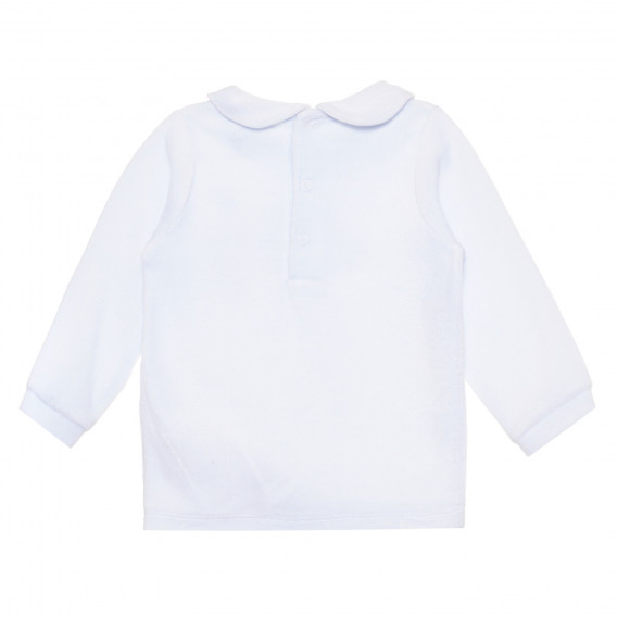 Комплект с блуза с апликация облаче и ританки за бебе, светлосин ZY 319179 3