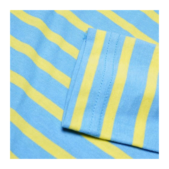 Памучна блуза в синьо-жълто райе с дълъг ръкав за момче Esprit 31922 3