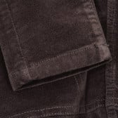 Вталени джинсови панталони с ластична талия, тъмнокафяв ZY 319274 3