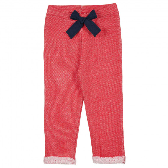 Спортен панталон с панделка за бебе, червен ZY 319320 