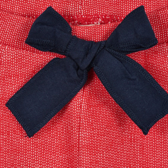 Спортен панталон с панделка за бебе, червен ZY 319321 2