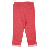 Спортен панталон с панделка за бебе, червен ZY 319323 4