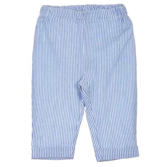 Панталон в бяло и синьо райе за бебе ZY 319340 