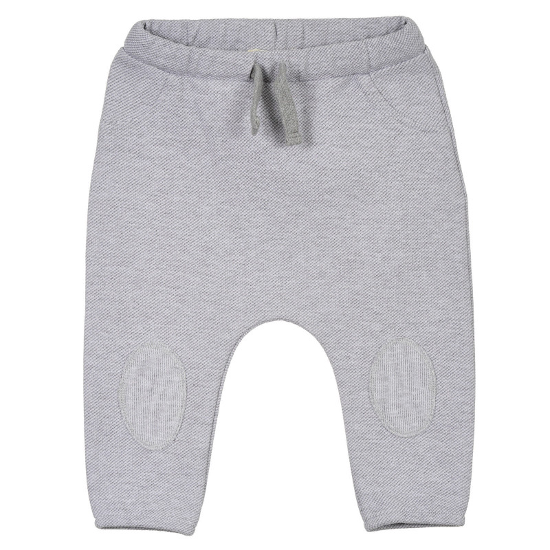 Памучен спортен панталон за бебе, сив  319366