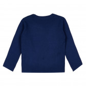 Пуловер с копчета на рамото, син ZY 319548 4