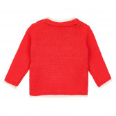 Пуловер с морски принт за бебе, червен ZY 319664 4
