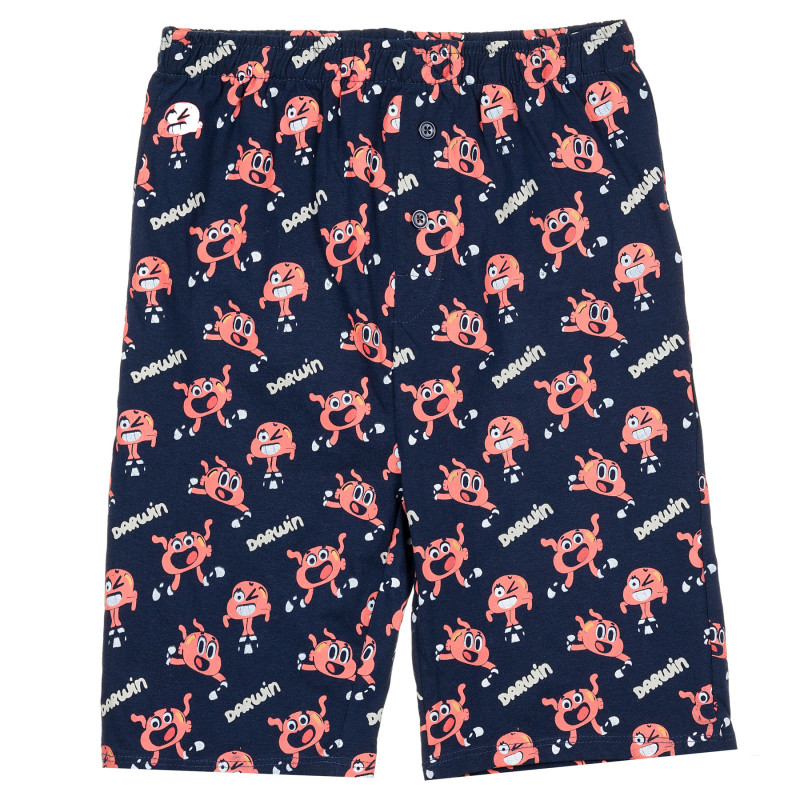 Долнище на пижама с принт на Darwin, многоцветен  319757