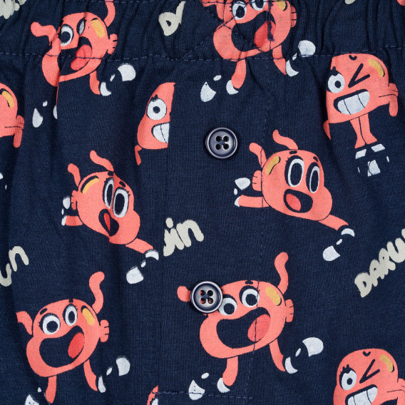 Долнище на пижама с принт на Darwin, многоцветен ZY 319758 2