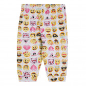 Панталон с принт на Emoji за бебе, сив ZY 319829 4